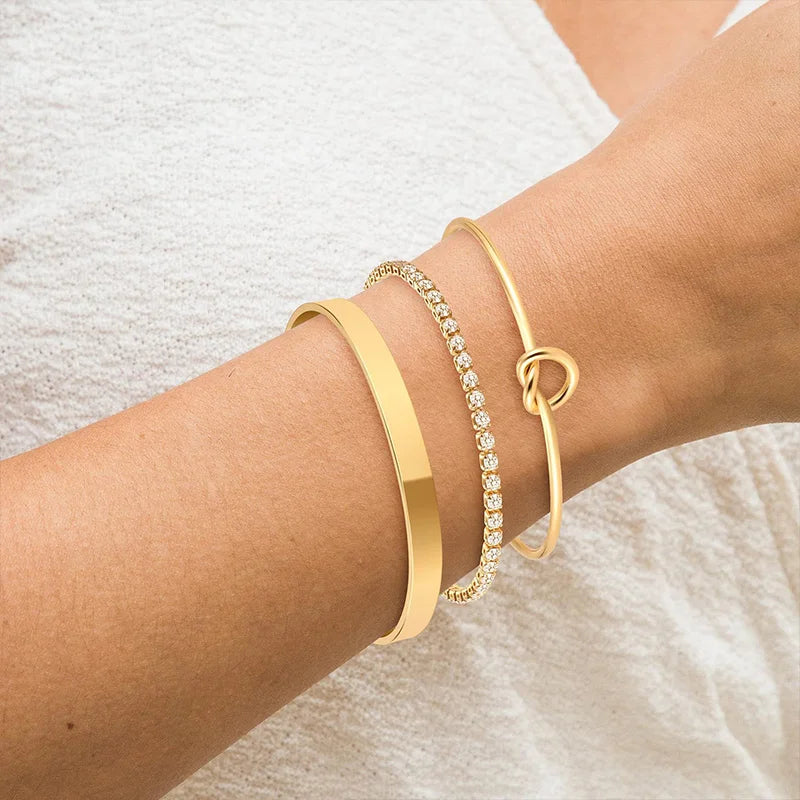 Luxora Gold-Plated Bracelet Set
