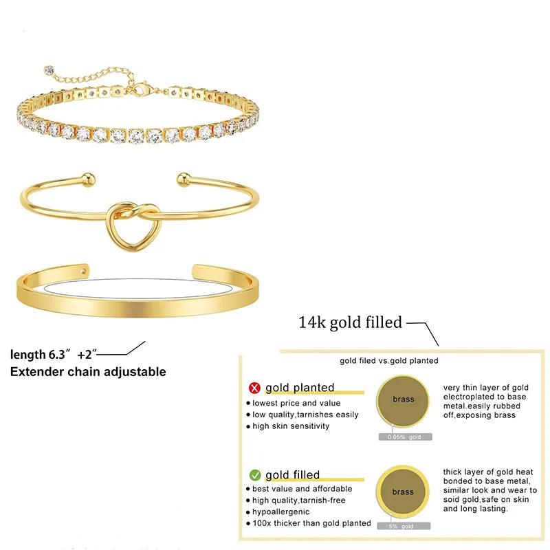 Luxora Gold-Plated Bracelet Set