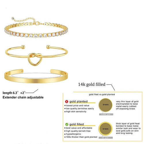 Luxora Gold-Plated Bracelet Set