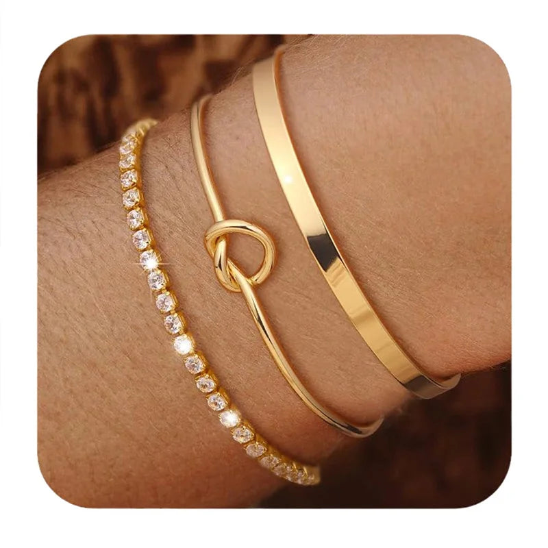 Luxora Gold-Plated Bracelet Set