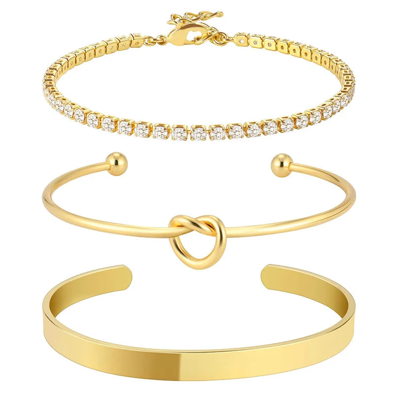 Luxora Gold-Plated Bracelet Set