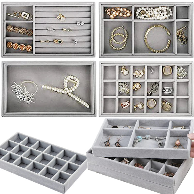 Luxora Velvet Jewelry Organizer Tray